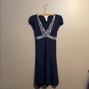 Candies Black and White Knee-Length Dress M